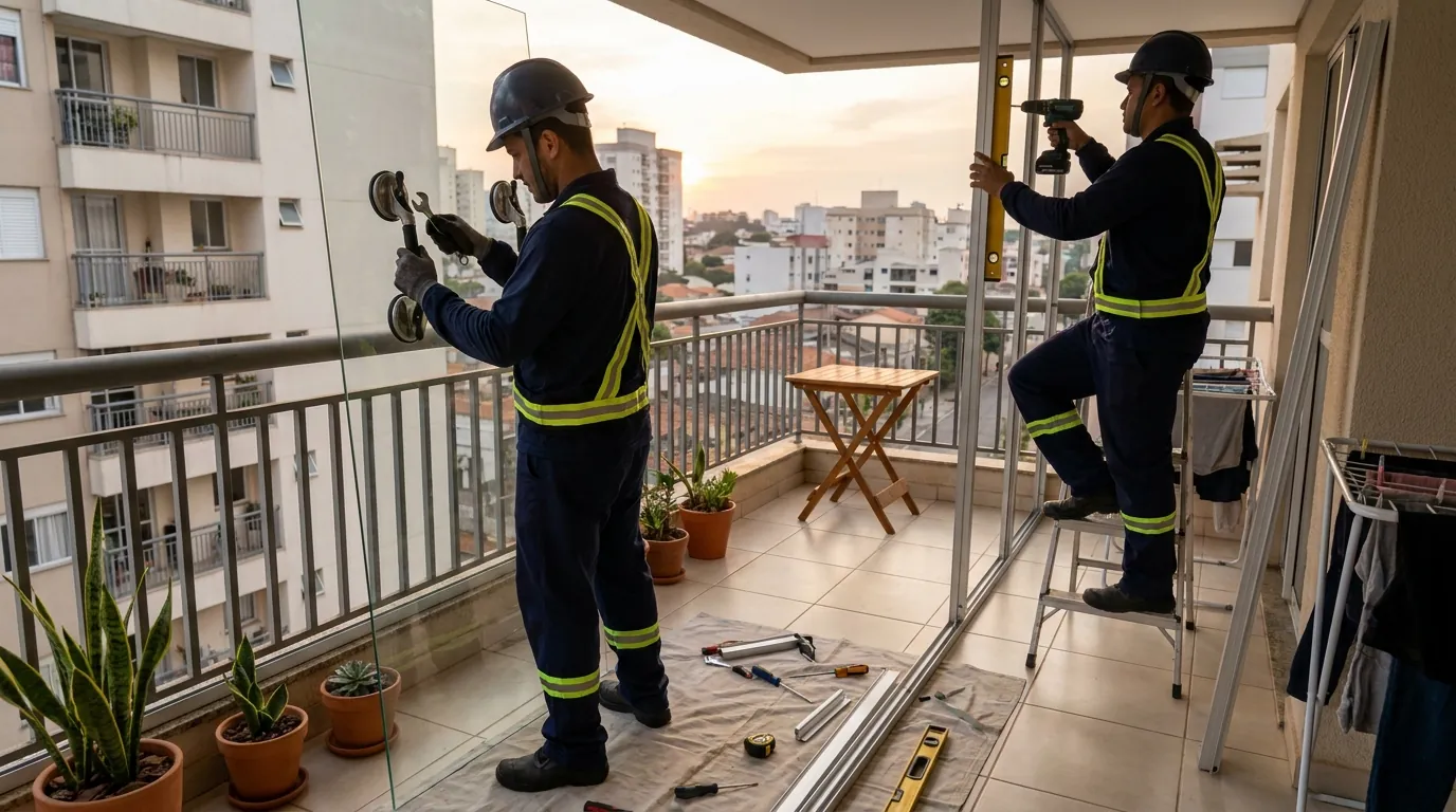 Envidraçamento de Sacada em Niterói‑RJ